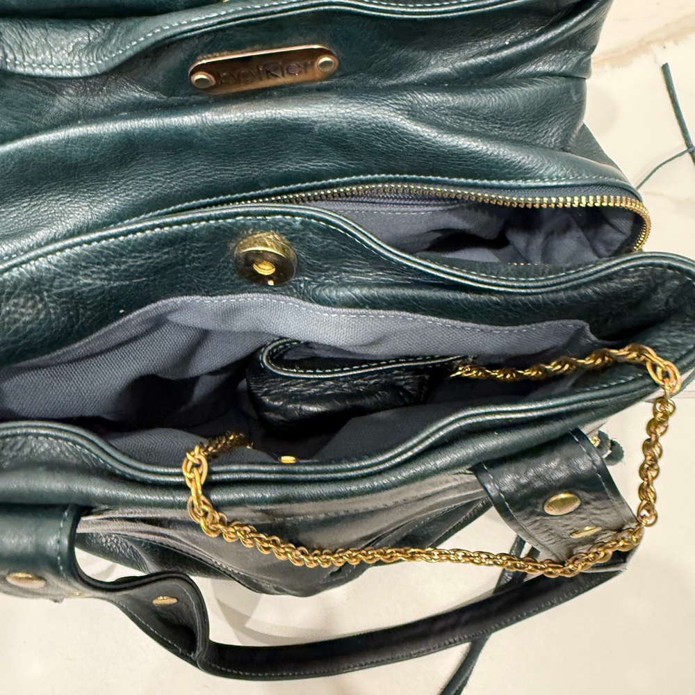 Botkier Dark Green Leather Small Trigger Bag with Gold Details - Picture 6 of 11